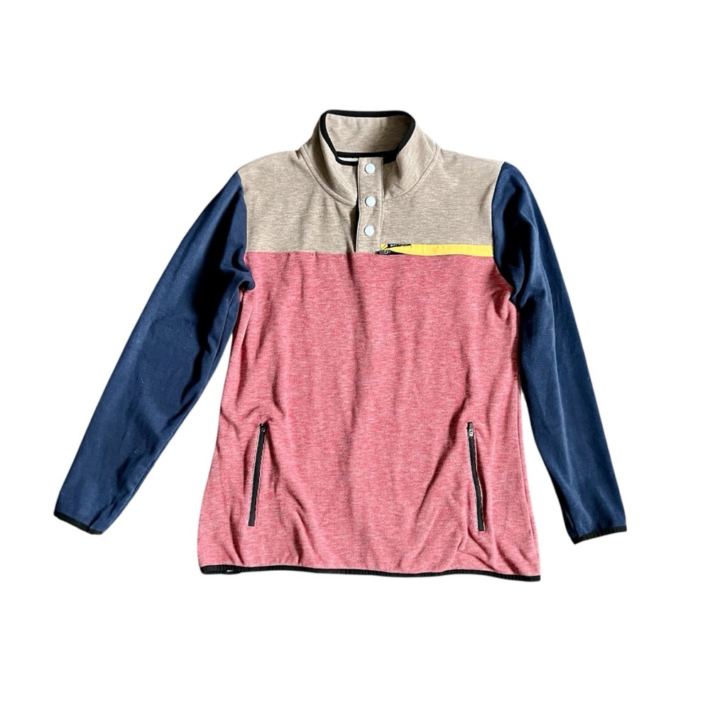 Belong Designs Outdoor Sweatshirt Pullover Colorblock Breathable Casual EUC LG